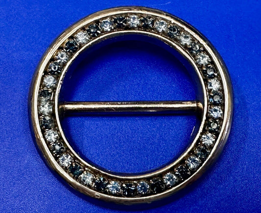 Beautiful Round Rhinestone Covered Replacement Dress Belt Scarf Slide Buckle