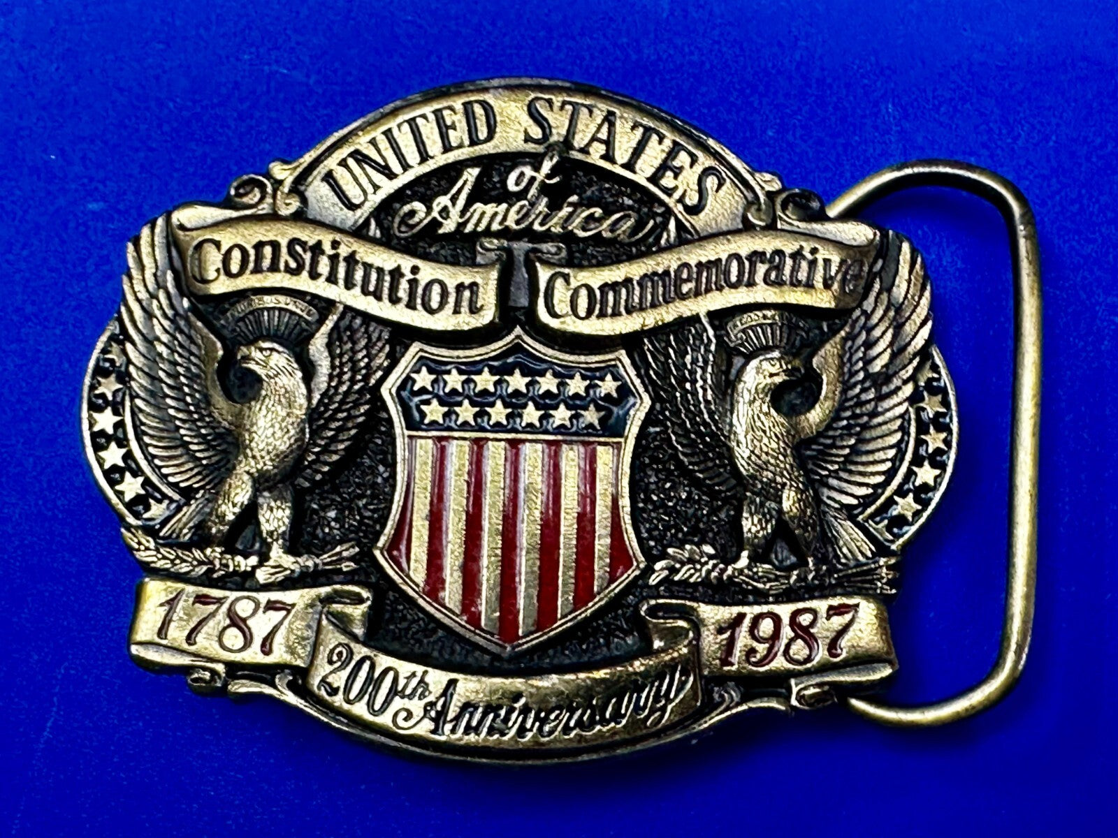 United States of America Constitution Commemorate 200th Anniversary Belt Buckle