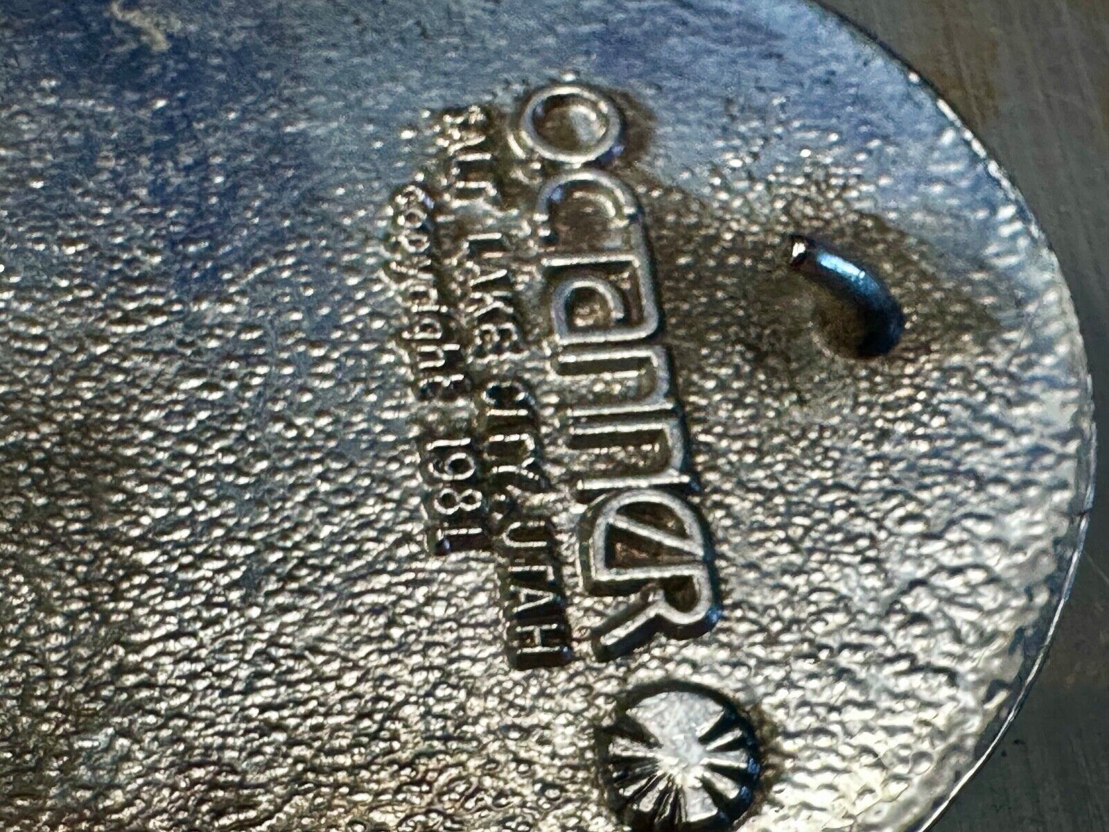 Amoco Oil Gas Mining Fuel Company logo Vintage 1981 belt buckle by by OC tanner