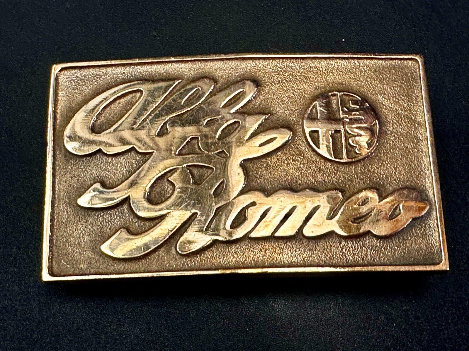 Alfa Romeo Italian Car Collectors Solid Brass Belt Buckle by UB