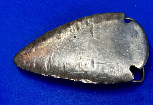 Arrow Head Artisan Cast Made Native Indian Art Figural Silver? Belt Buckle