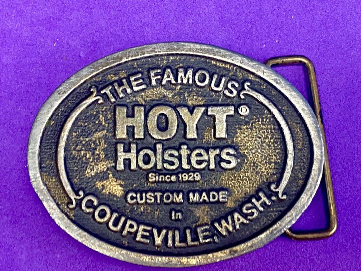 Vintage Hoyt Gun Holsters Coupville Washington Belt Buckle