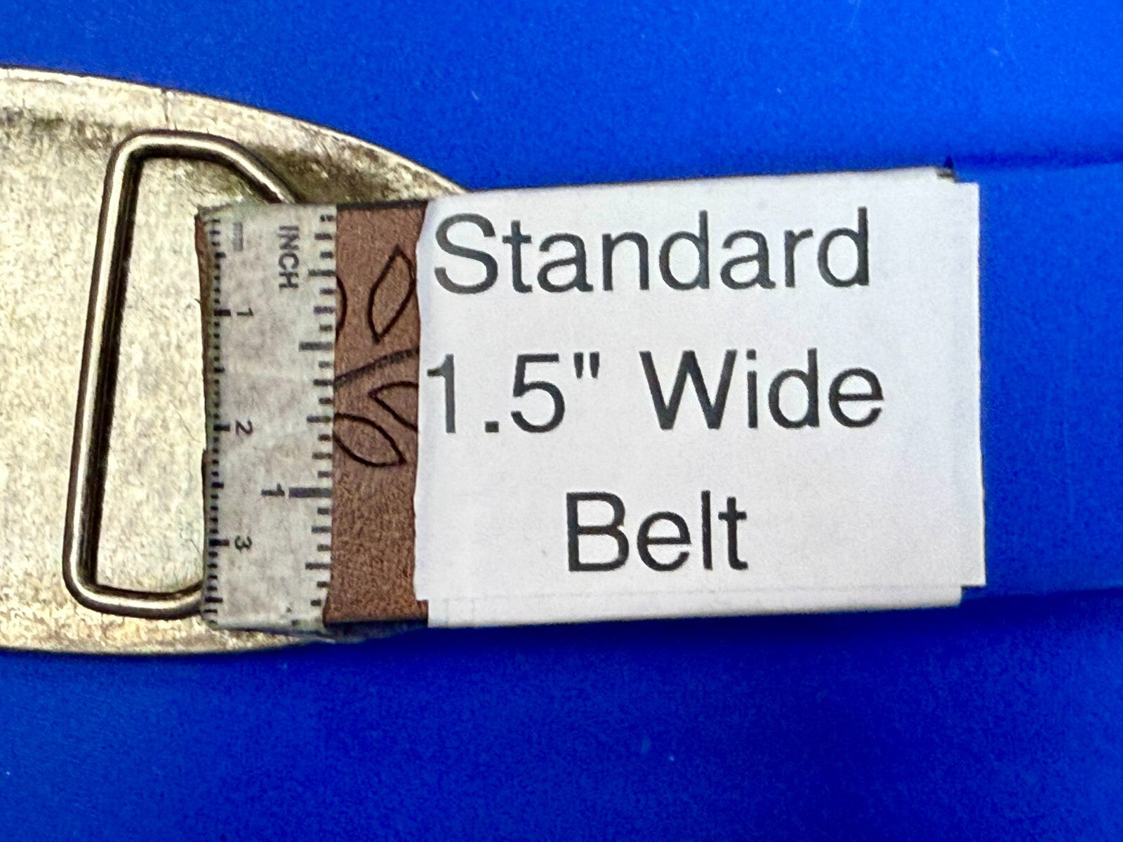 4.5" Wide Retro Simple Plain Faux Leather on Metal Silver Color Belt Buckle