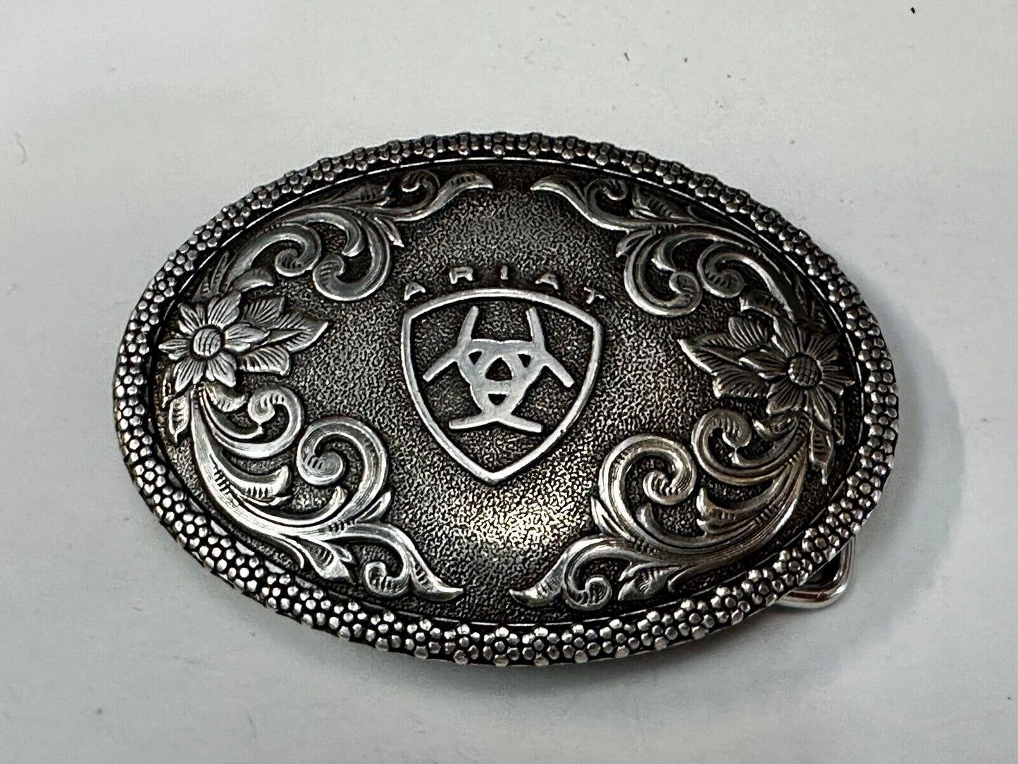 Ariat - Western flower swirl design oval replacement belt buckle