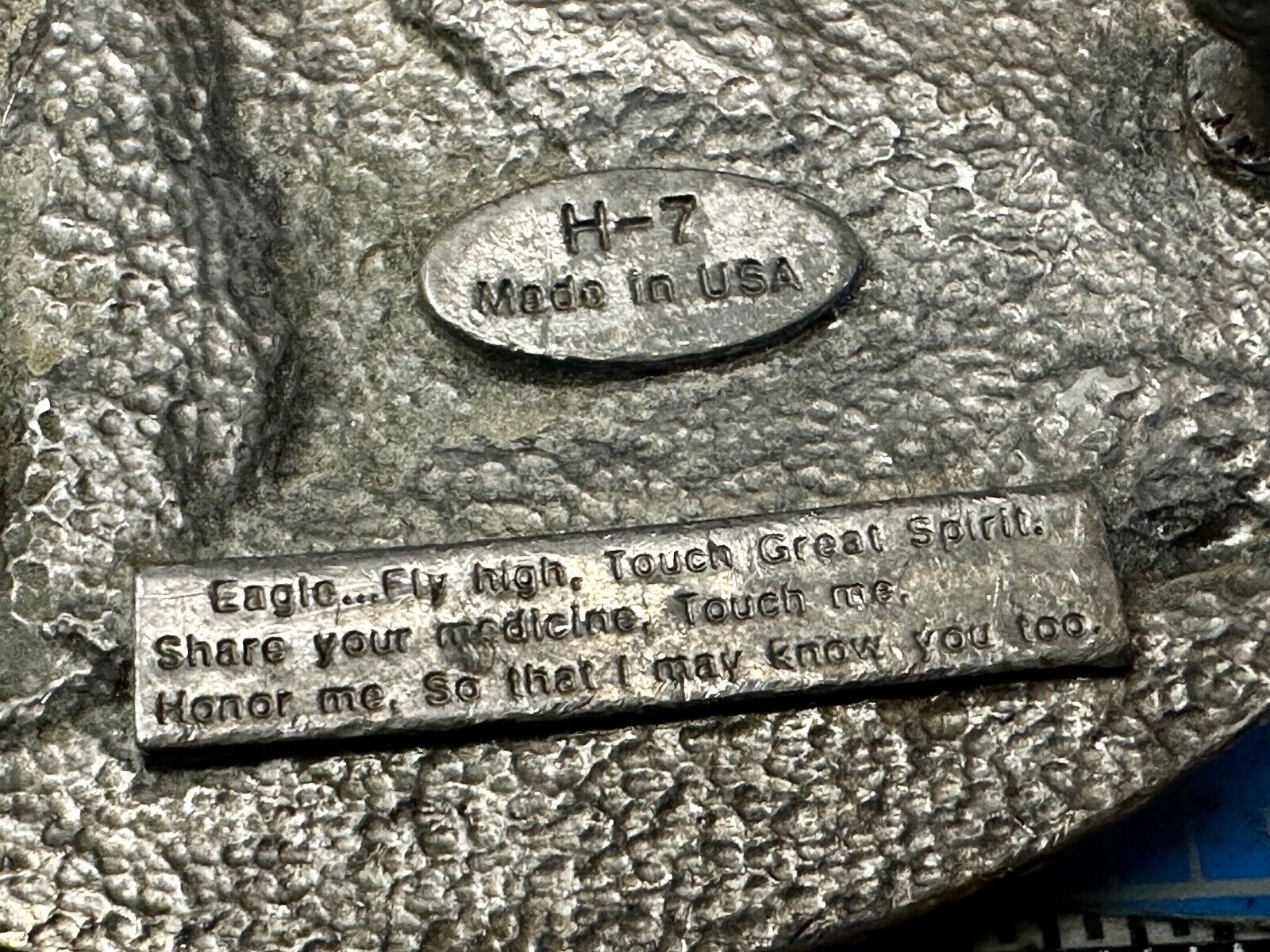 American Eagle Fly High Great Spirit Turquoise Cowboy Belt Buckle Sikiyou H-7