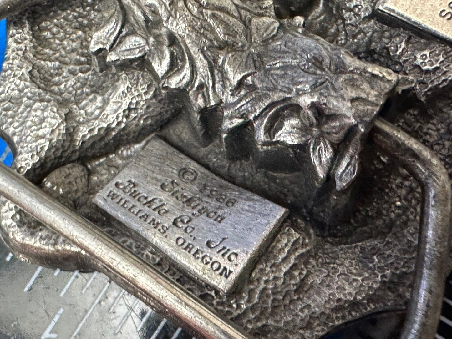 Ames Tools  Pioneers Conquer the West Belt Buckle, 1986 Siskiyou Belt Buckle