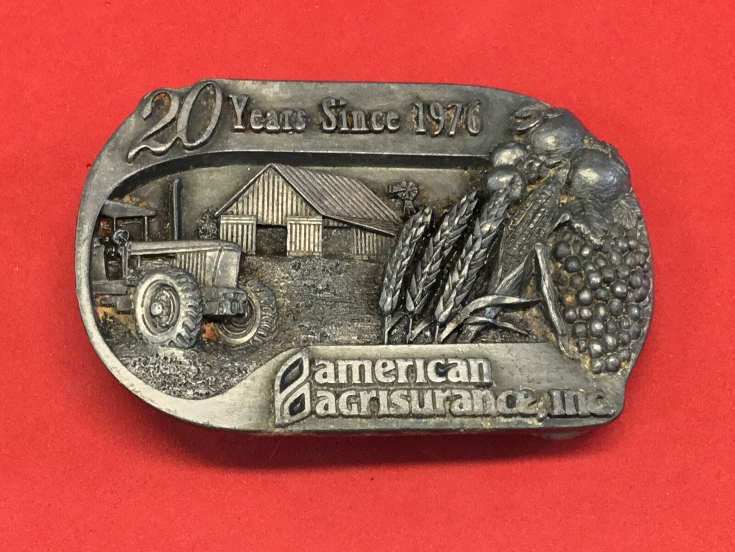 20 years since 1976  - American Agrisurance Inc. - belt buckle