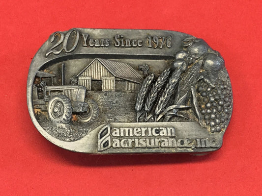 20 years since 1976  - American Agrisurance Inc. - belt buckle