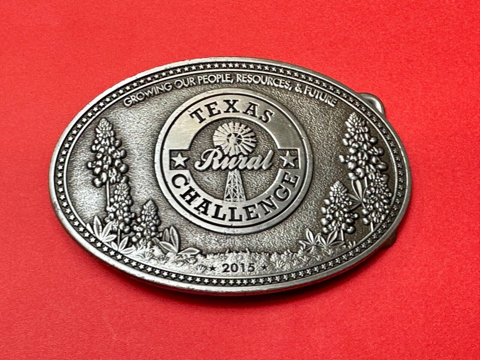 Texas Rural Challenge Growing our people, resources and future 2015 belt buckle