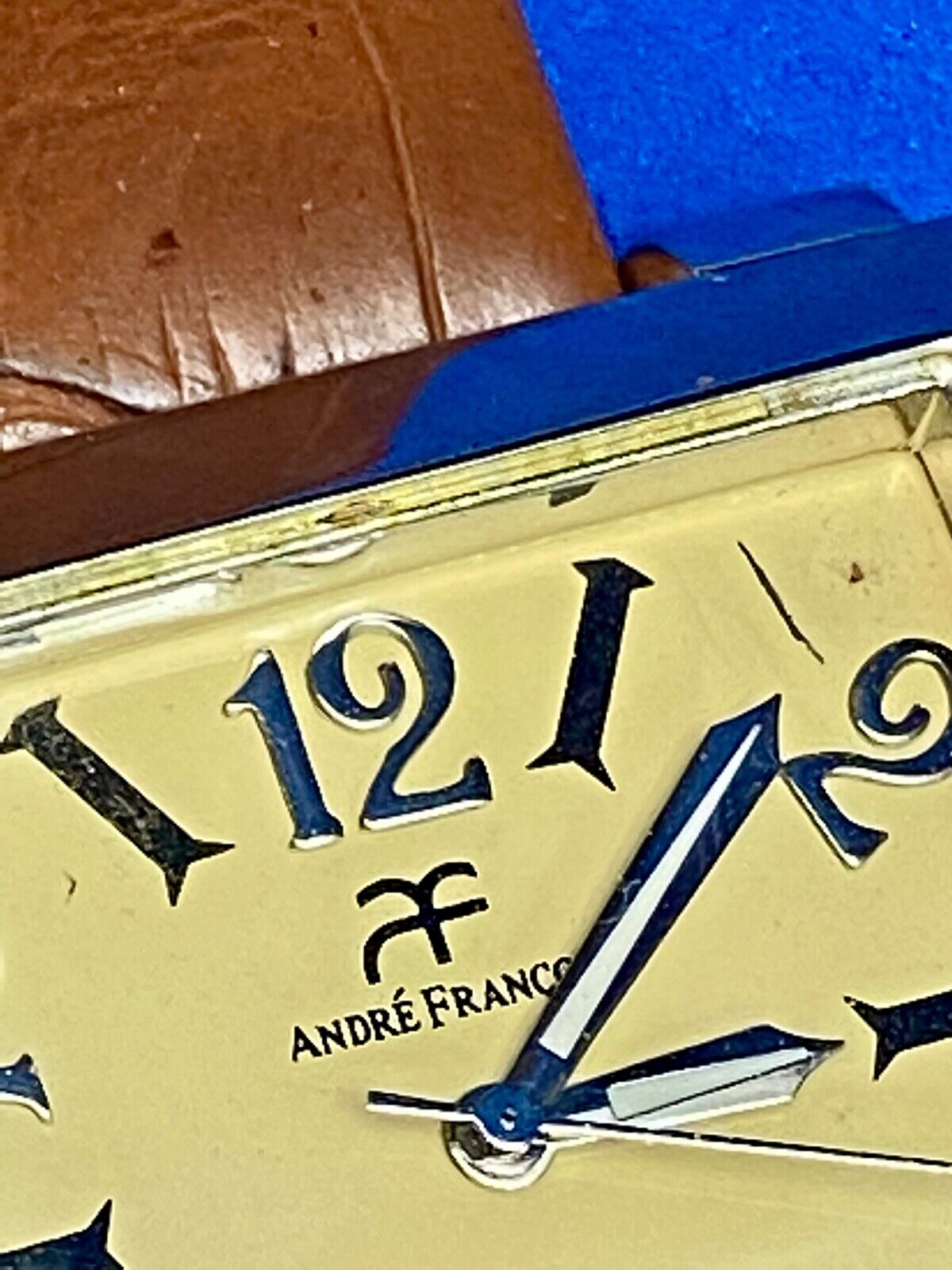 Andre Francois Men's Quartz Brown Band Watch -Working Well, Fresh Battery!