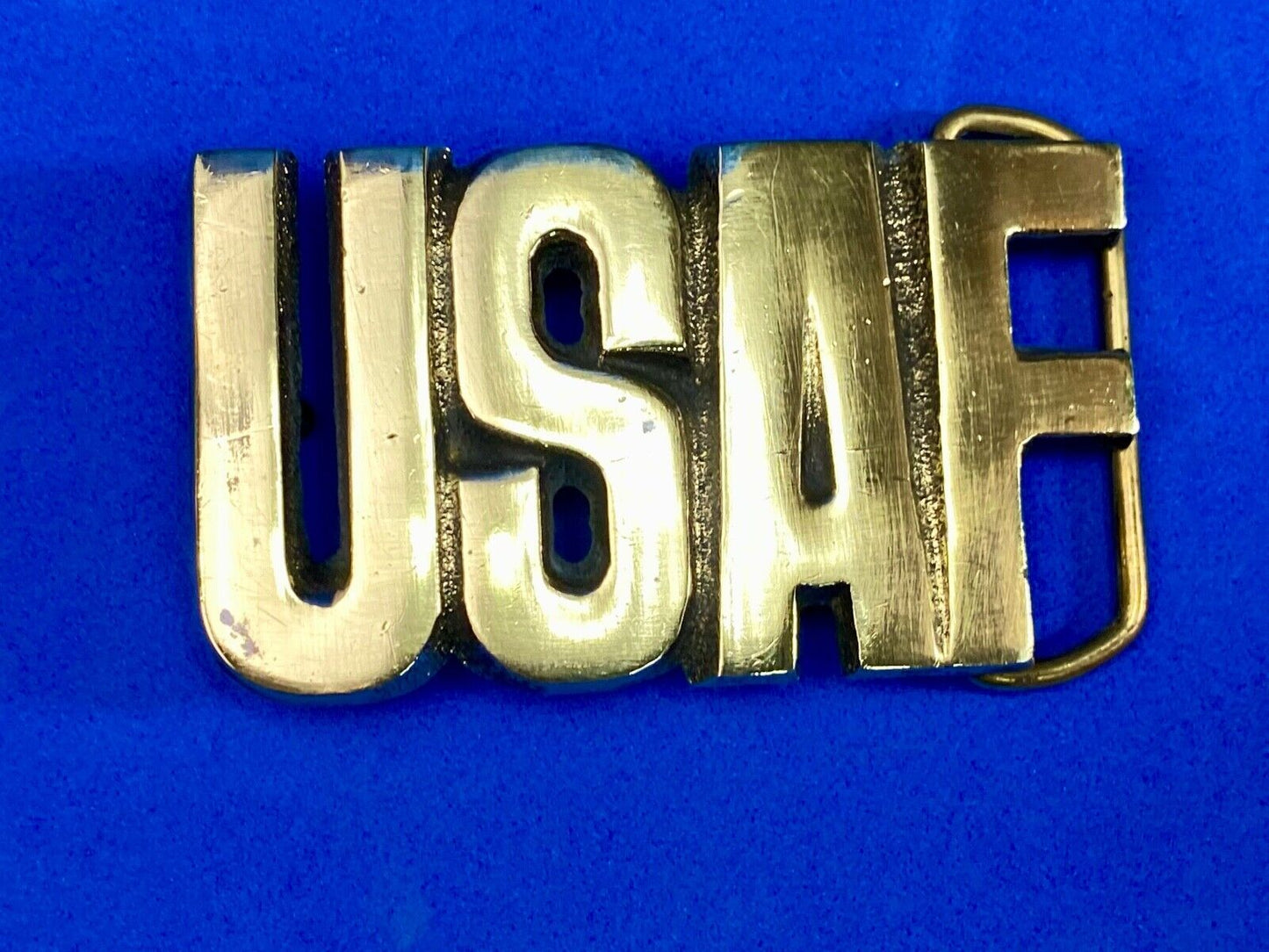 USAF United States Air Force Solid brass vintage block letters 