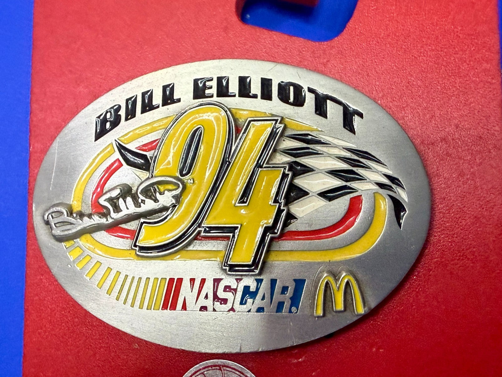 Bill Elliott 94 Car Racer NASCAR McDonald's Collectible Licensed Belt Buckle