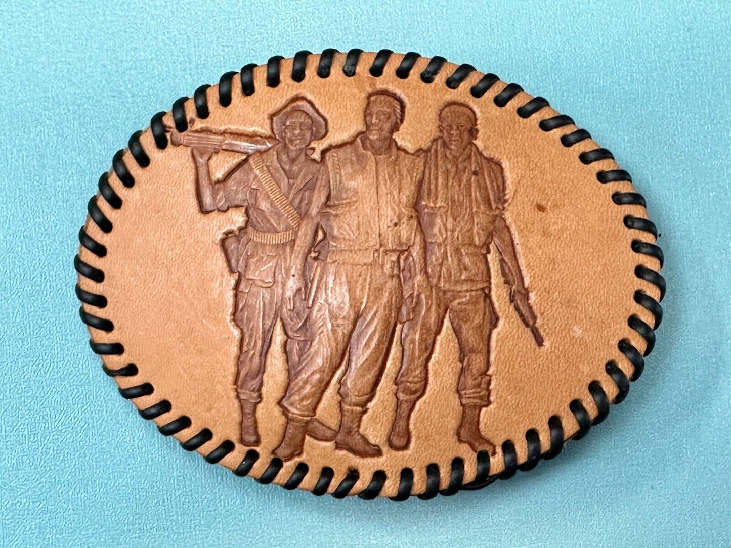 Vietnam War Remembered Military Monument Washington DC  Vtg. Leather Belt Buckle