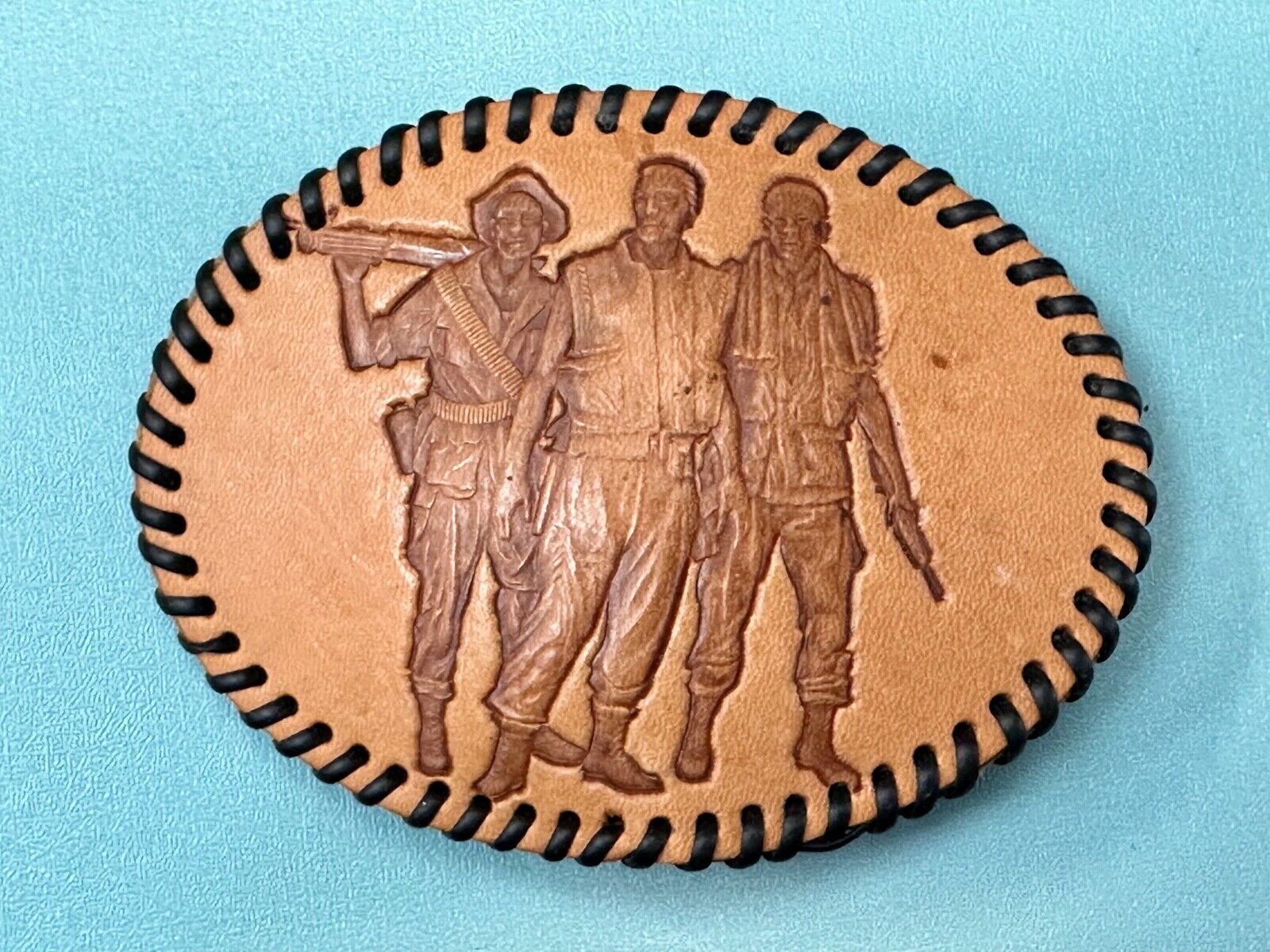 Vietnam War Remembered Military Monument Washington DC  Vtg. Leather Belt Buckle