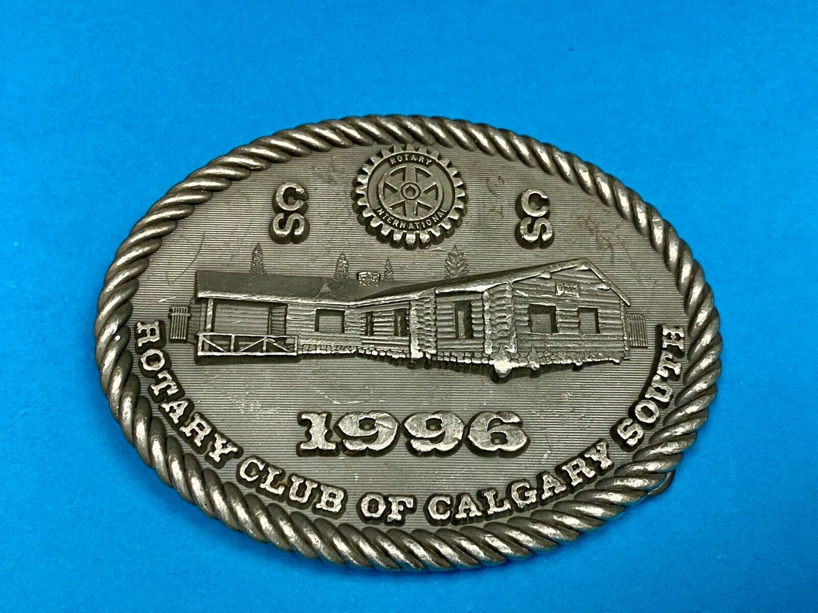 1996  Rotary Club Of Calgary South Vintage 1996 Belt Buckle