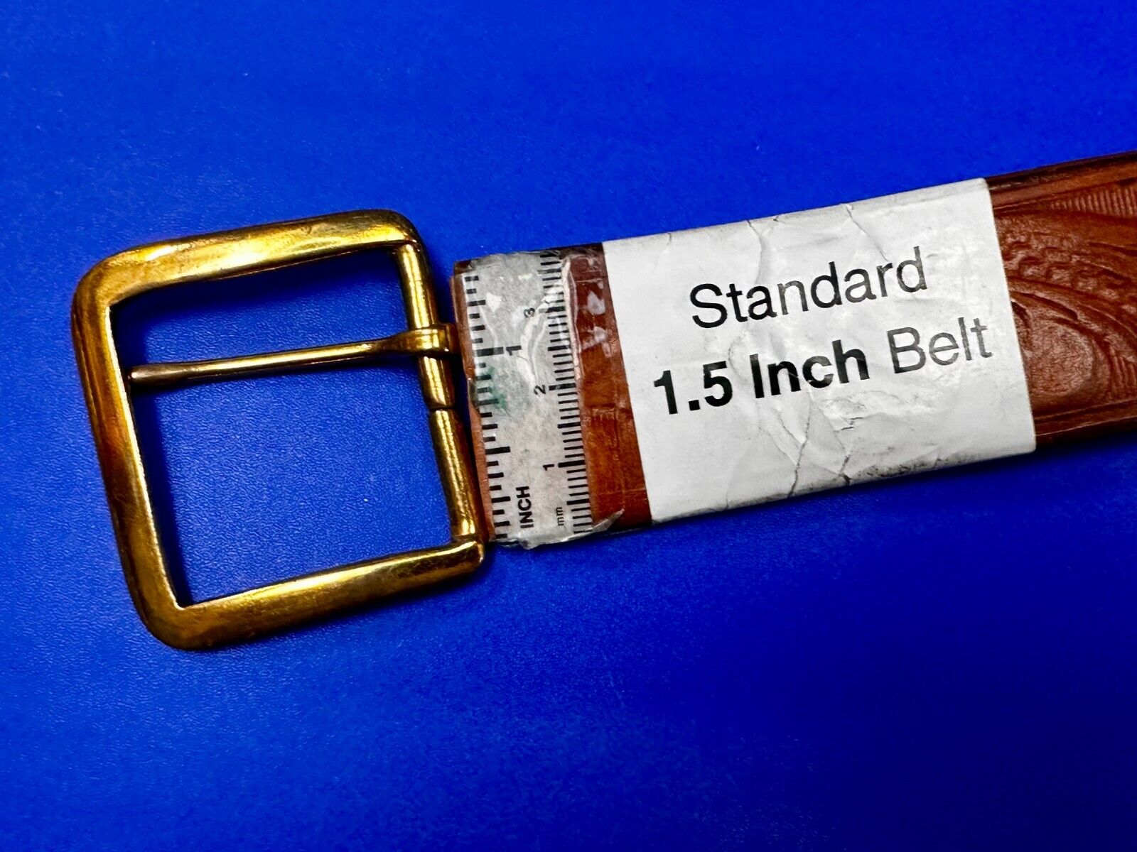 2" Wide Vintage Brass Tone Replacement Belt Buckle