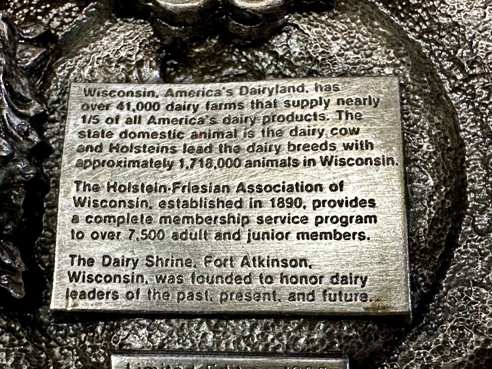 101st Holstein Convention The Dairy Shrine Milwaukee Wisconsin 1986 Belt Buckle