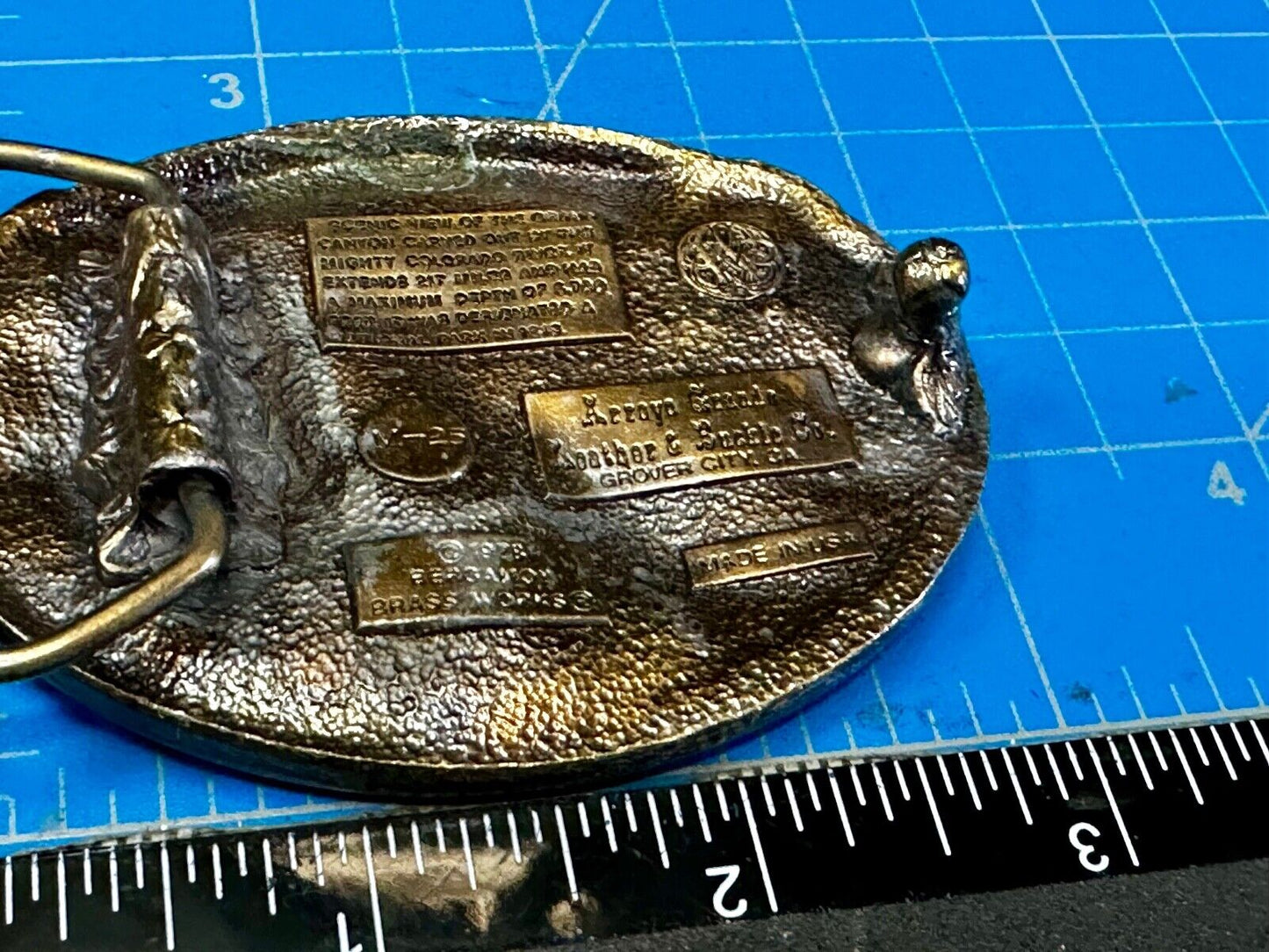 Arizona State - Scenic View of Grand Canyon Belt Buckle by Arroyo Grande M-25