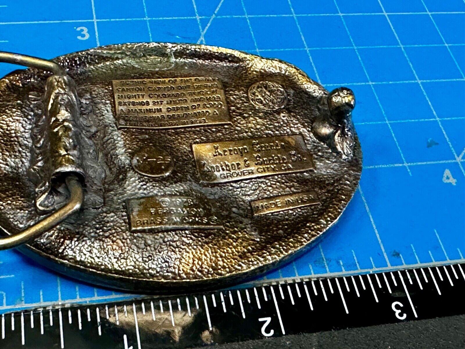 Arizona State - Scenic View of Grand Canyon Belt Buckle by Arroyo Grande M-25