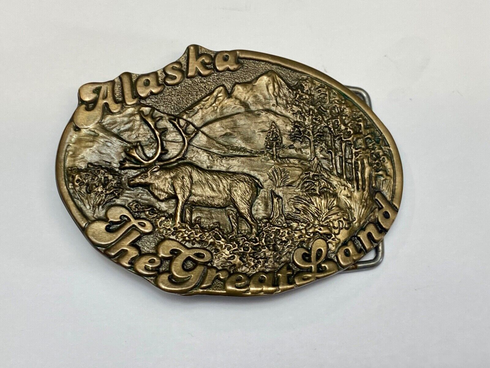 Alaska - The Great Land Vintage 1983 belt buckle - Alaska Frontier Arts LTD