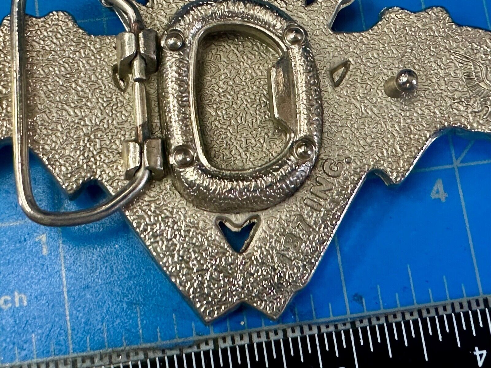 90's Pink Guns Cadillac Crown Blue crown tips LARGE cutout Belt Buckle 187 Inc