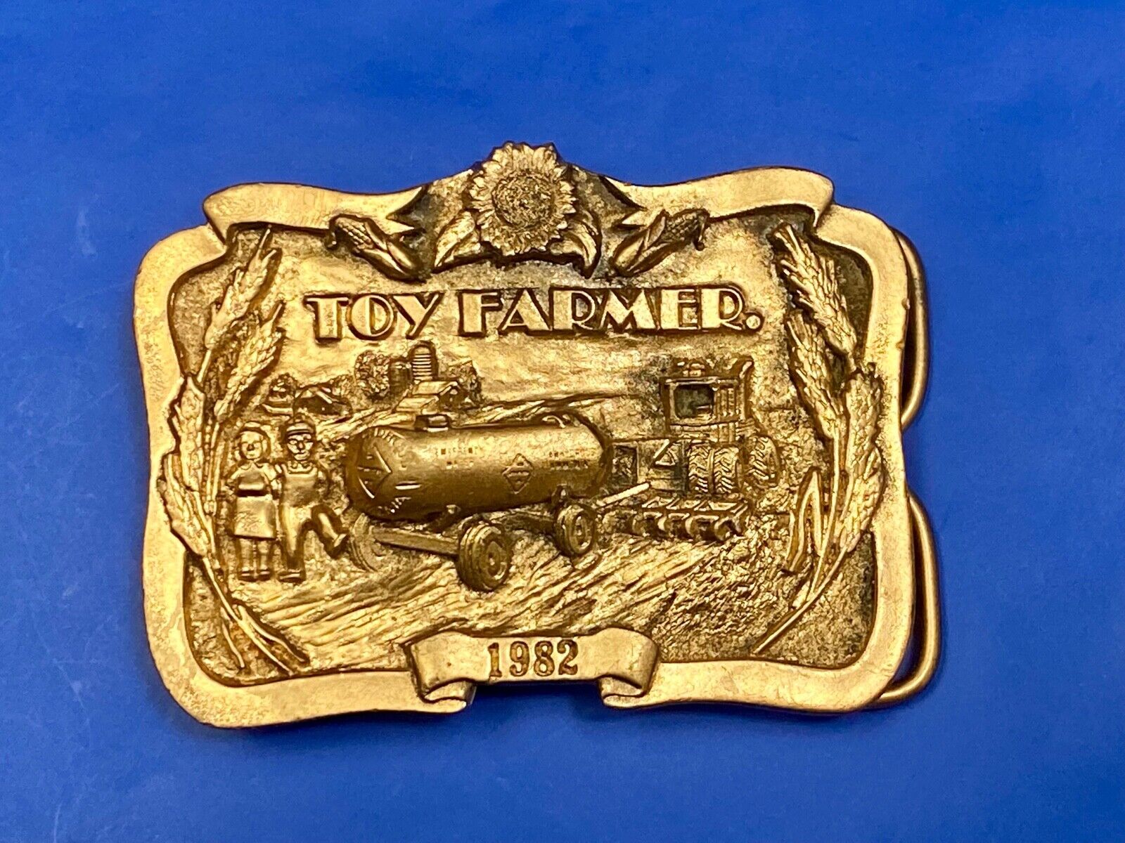 Vintage 1982 Toy Farmer Belt Buckle In Wonderful Condition