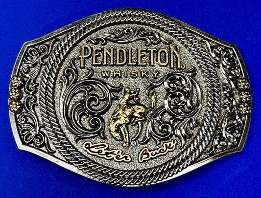 2021 PENDLETON Whisky Let'er Buck Rodeo Cowboys Montana Silversmiths Belt Buckle