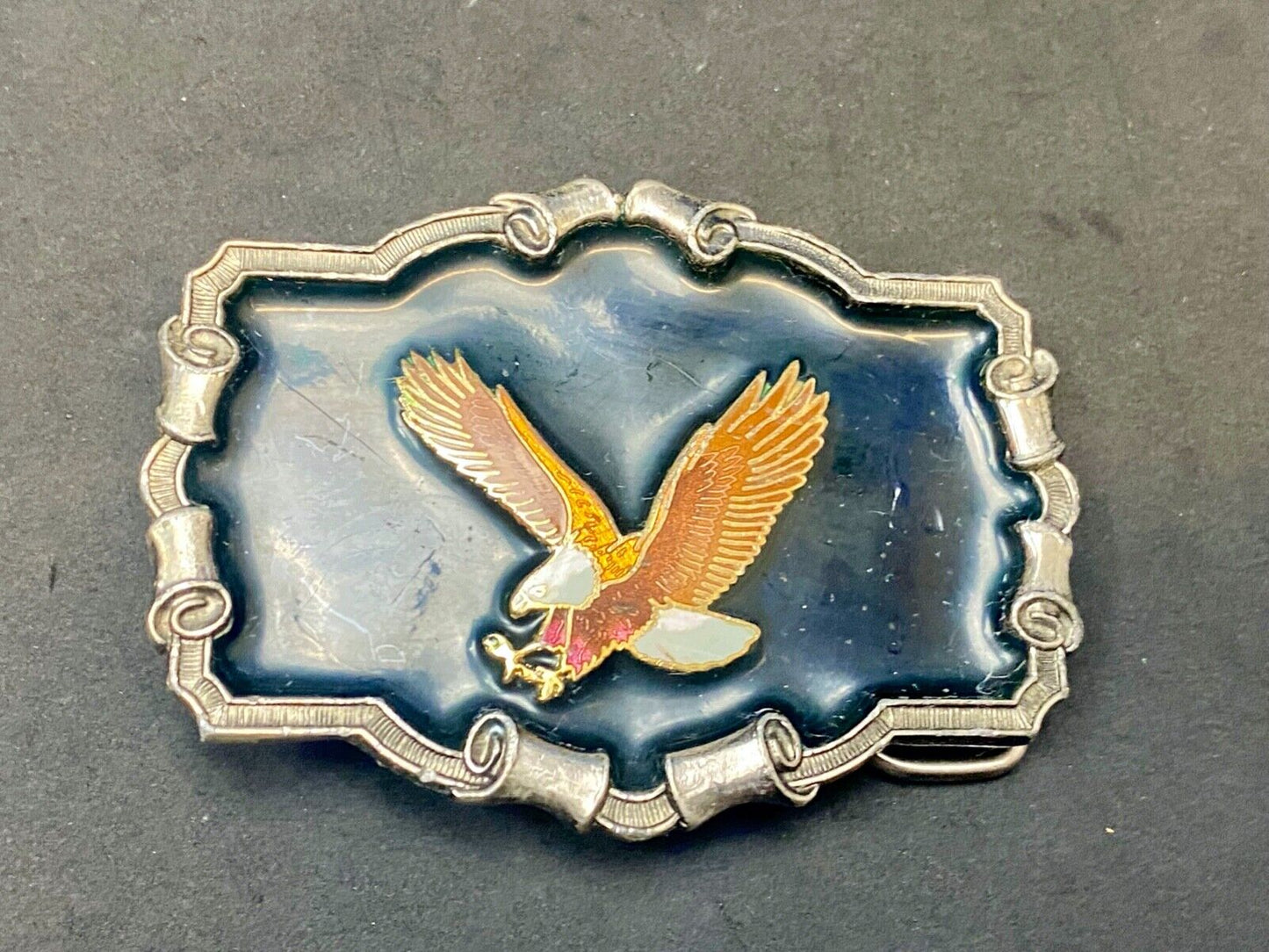 Amazing - Hunting Diving Flying American Eagle Belt Buckle - Vintage 1979 Studio