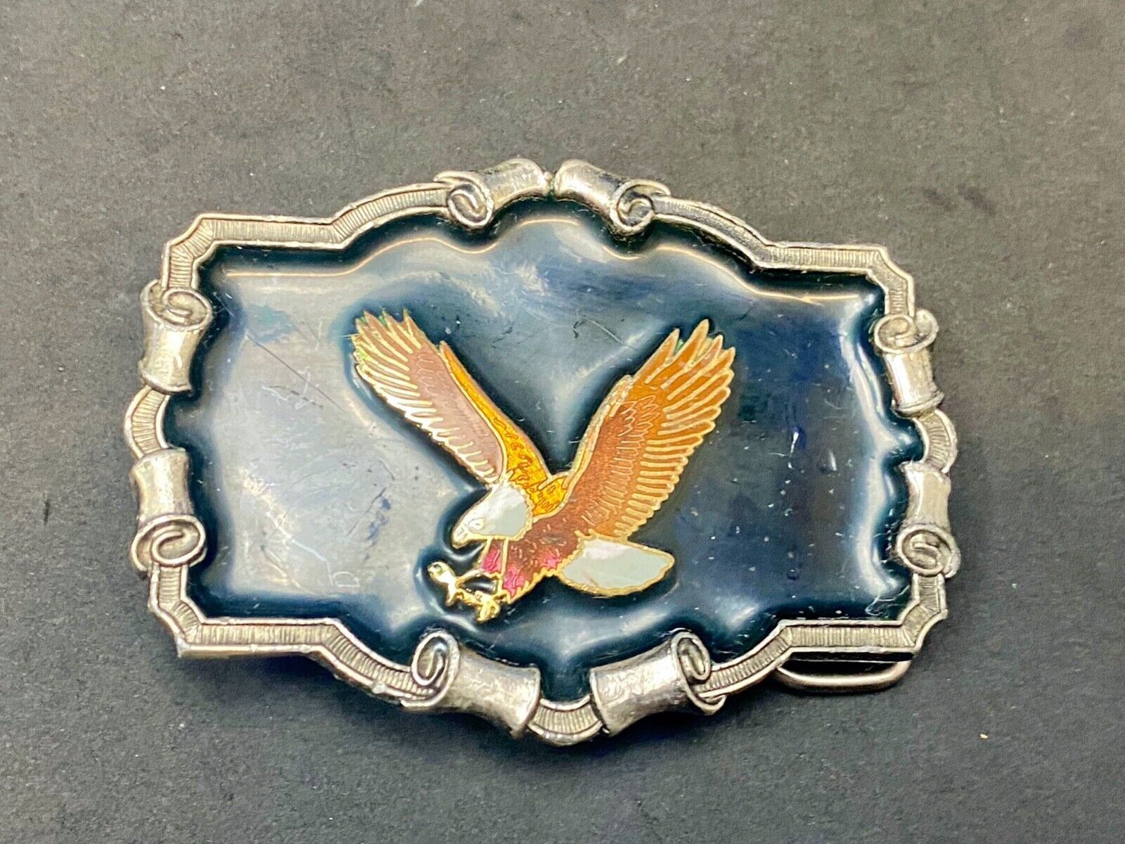 Amazing - Hunting Diving Flying American Eagle Belt Buckle - Vintage 1979 Studio