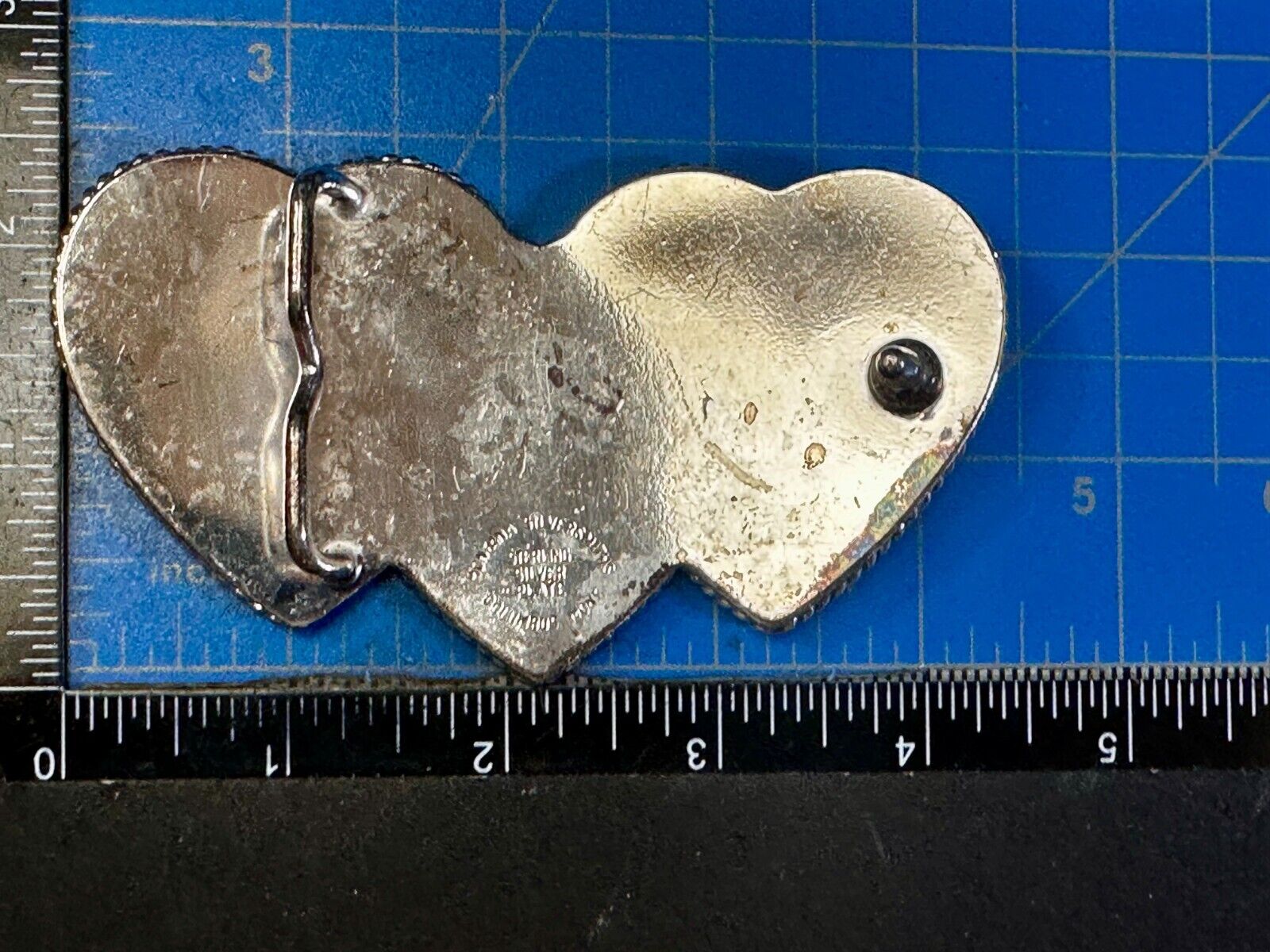 Three Triple Hearts With Initial Letter D Montana Silversmiths Belt Buckle