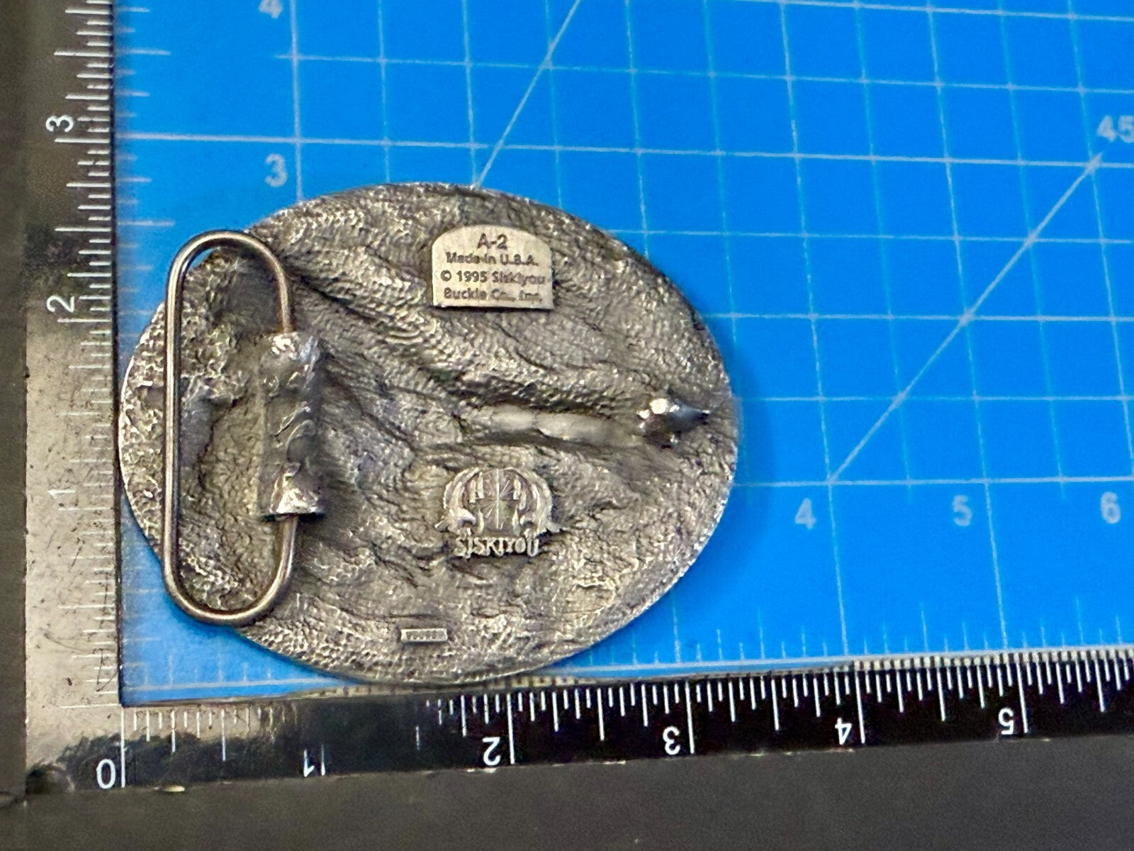 American Indian Flying Eagle Native Feather VTG 1995 Siskiyou Belt Buckle A-2