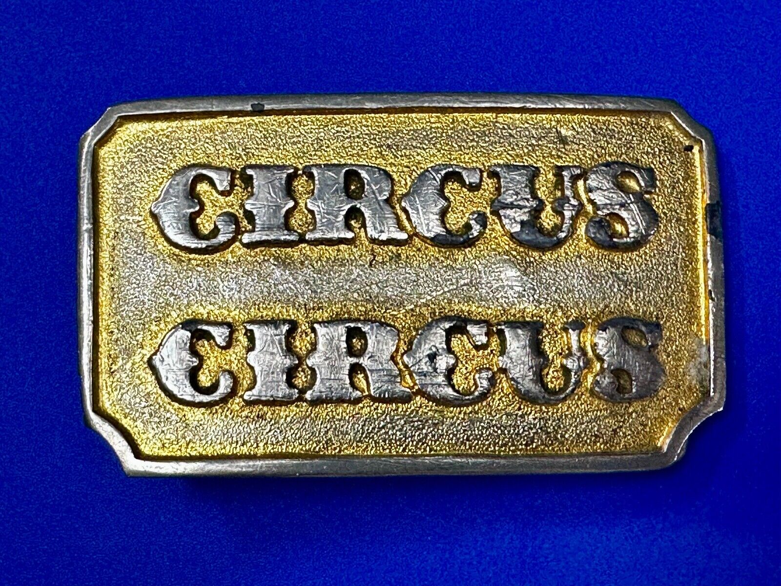 Vintage 1970s Circus Circus Hotel & Casino Gold-Tone Belt Buckle Rare Las Vegas