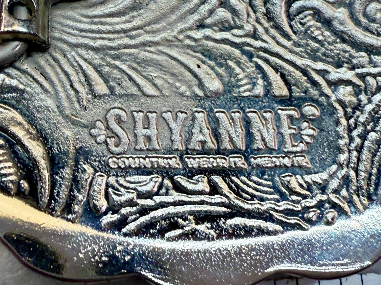 United States of America Flag Sliced Pattern on Western Belt Buckle by Shyanne