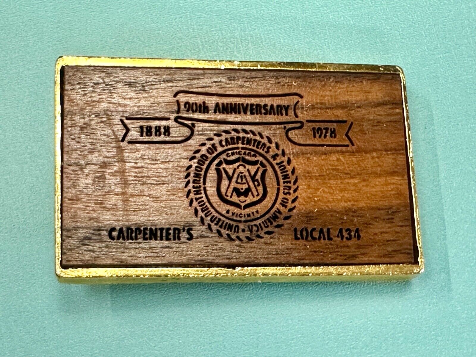 United Brotherhood of Carpenter's Union of America local 434 belt buckle