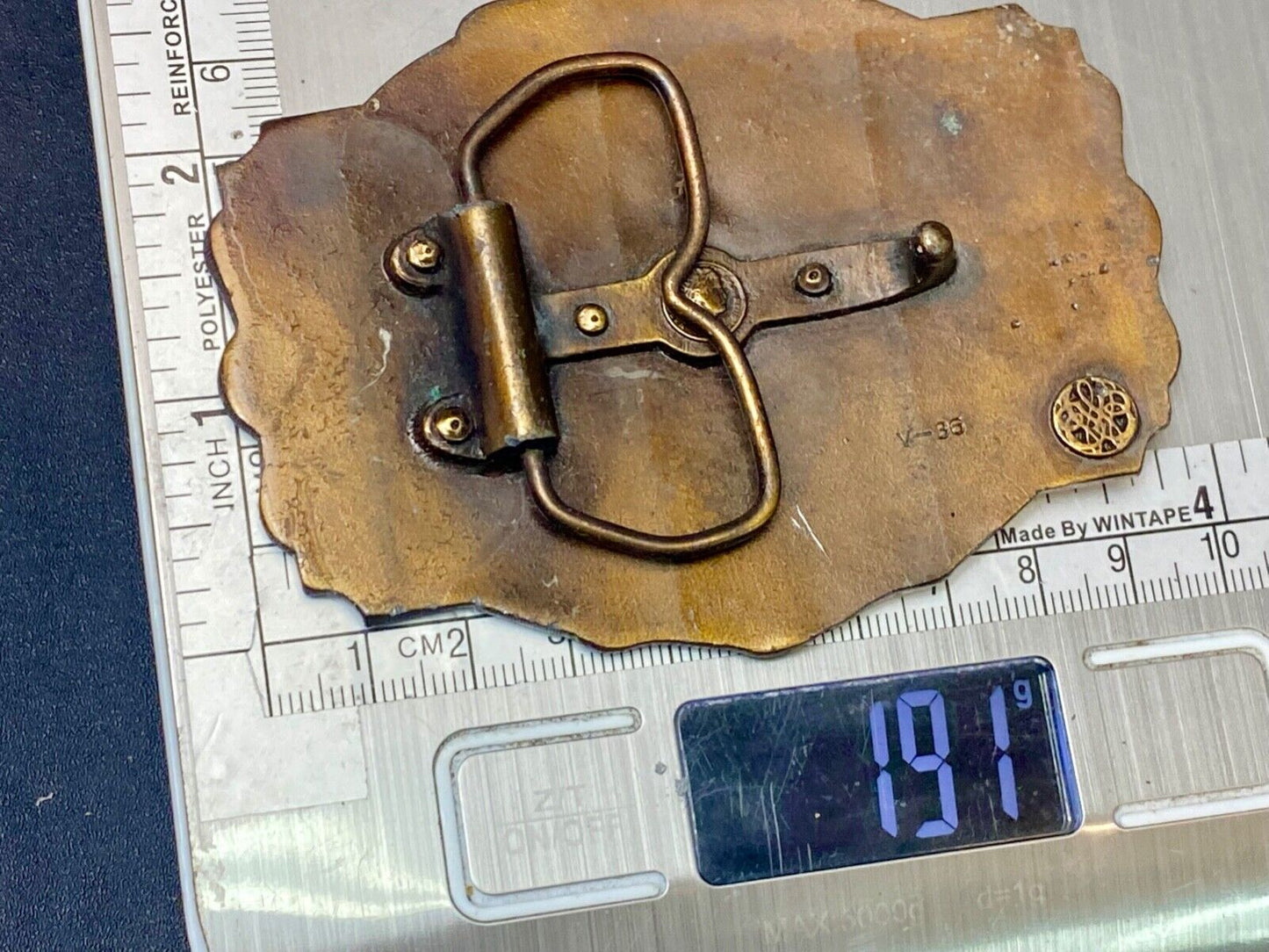 V-33 LIVINGSTON WELLS & CO Bergamot belt buckle Foreign & Domestic Gold Dealers