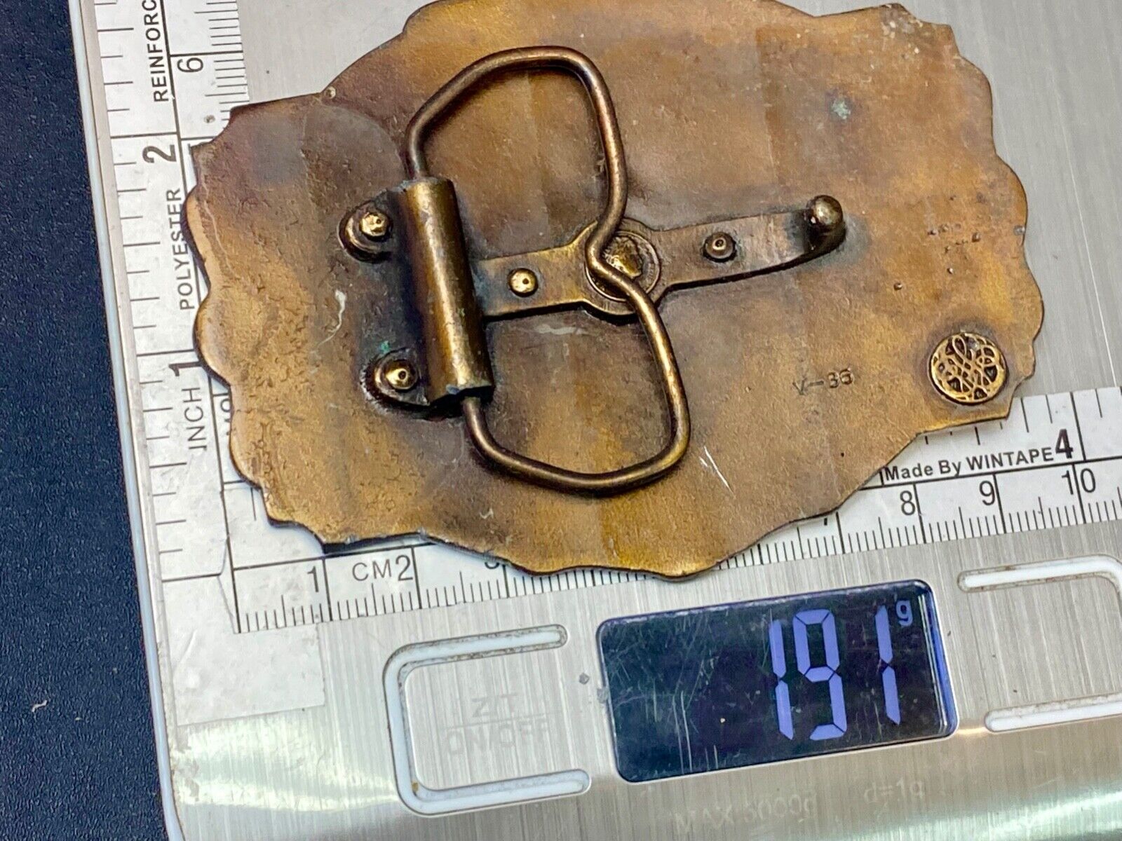 V-33 LIVINGSTON WELLS & CO Bergamot belt buckle Foreign & Domestic Gold Dealers