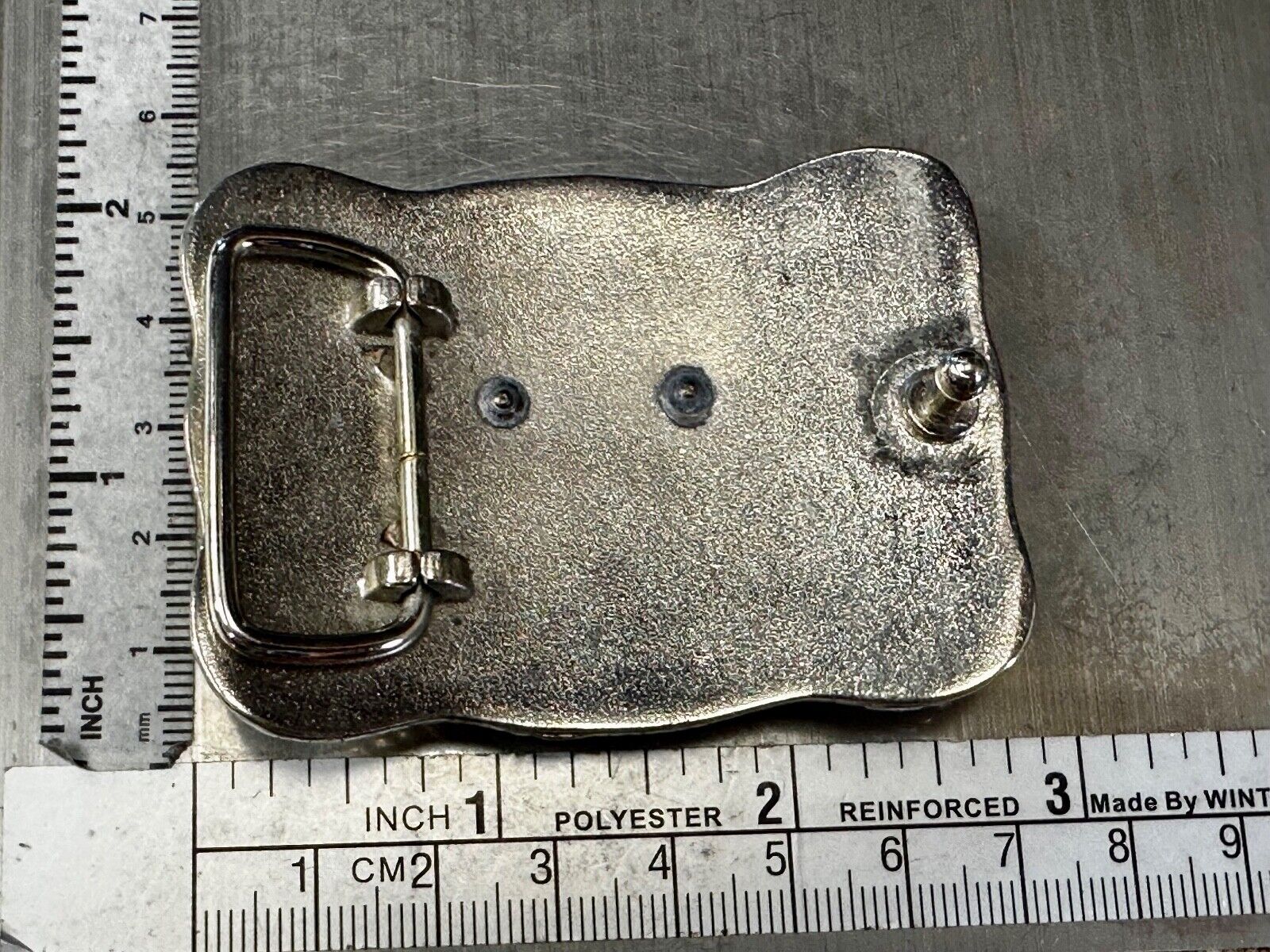Texas Longhorn Rodeo Steer Bull Head Vintage Two Tone Small Cowgirls Belt Buckle