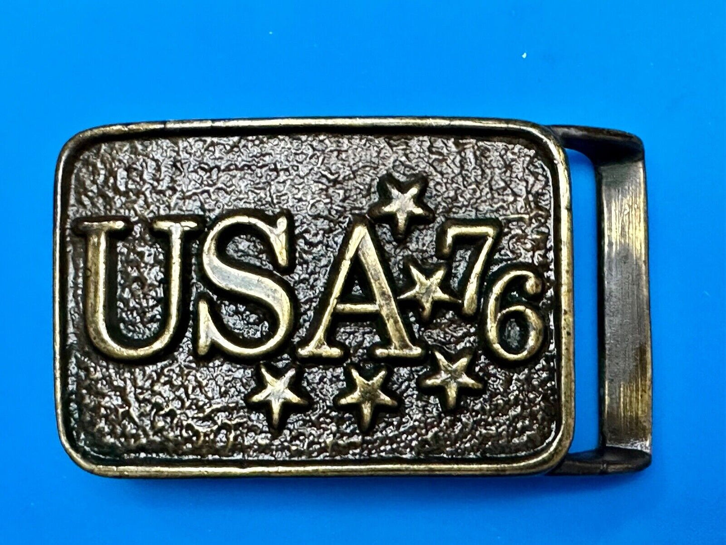 USA 76 - Patriotic American bicentennial Stars Vintage Belt Buckle