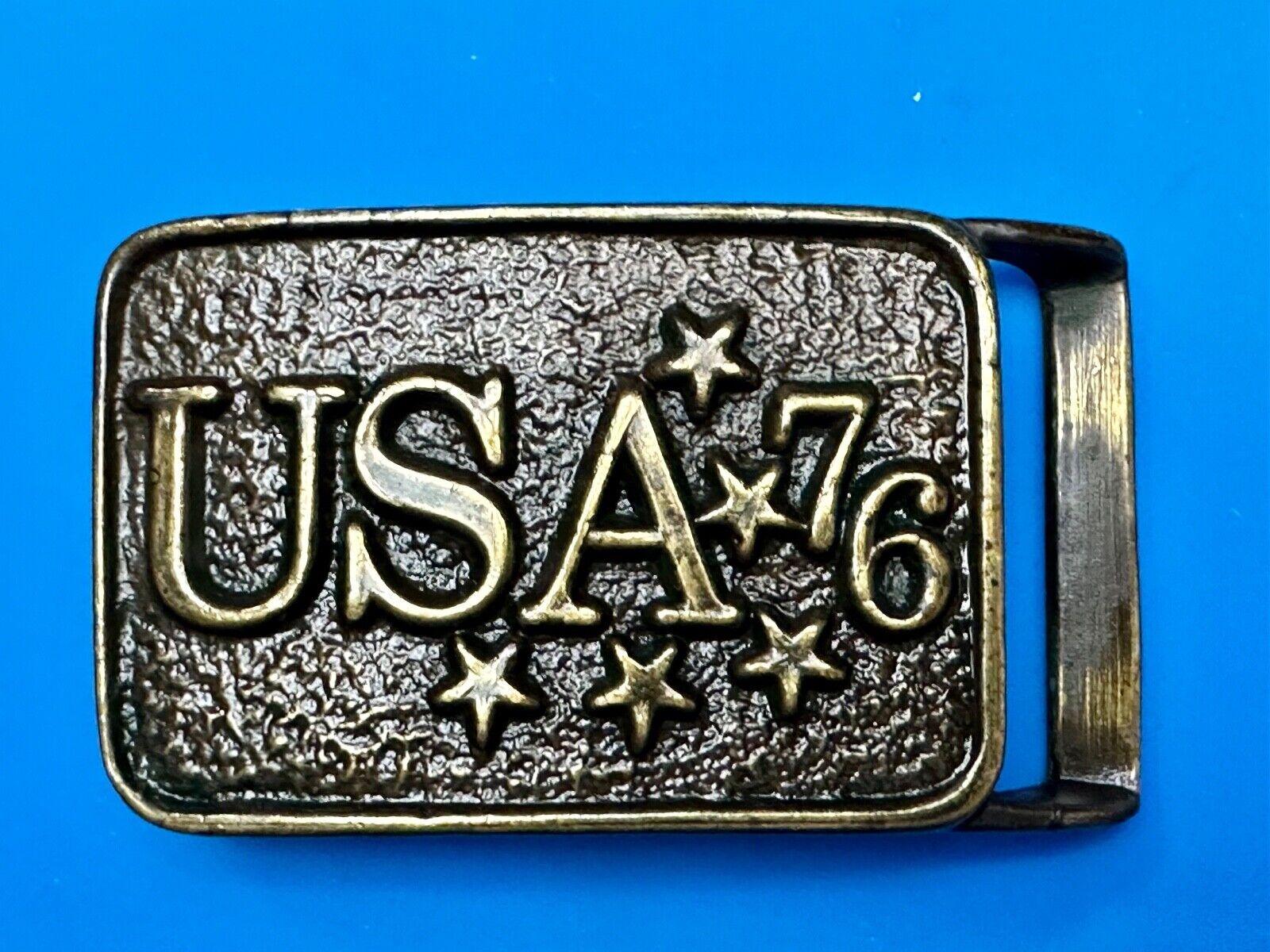 USA 76 - Patriotic American bicentennial Stars Vintage Belt Buckle