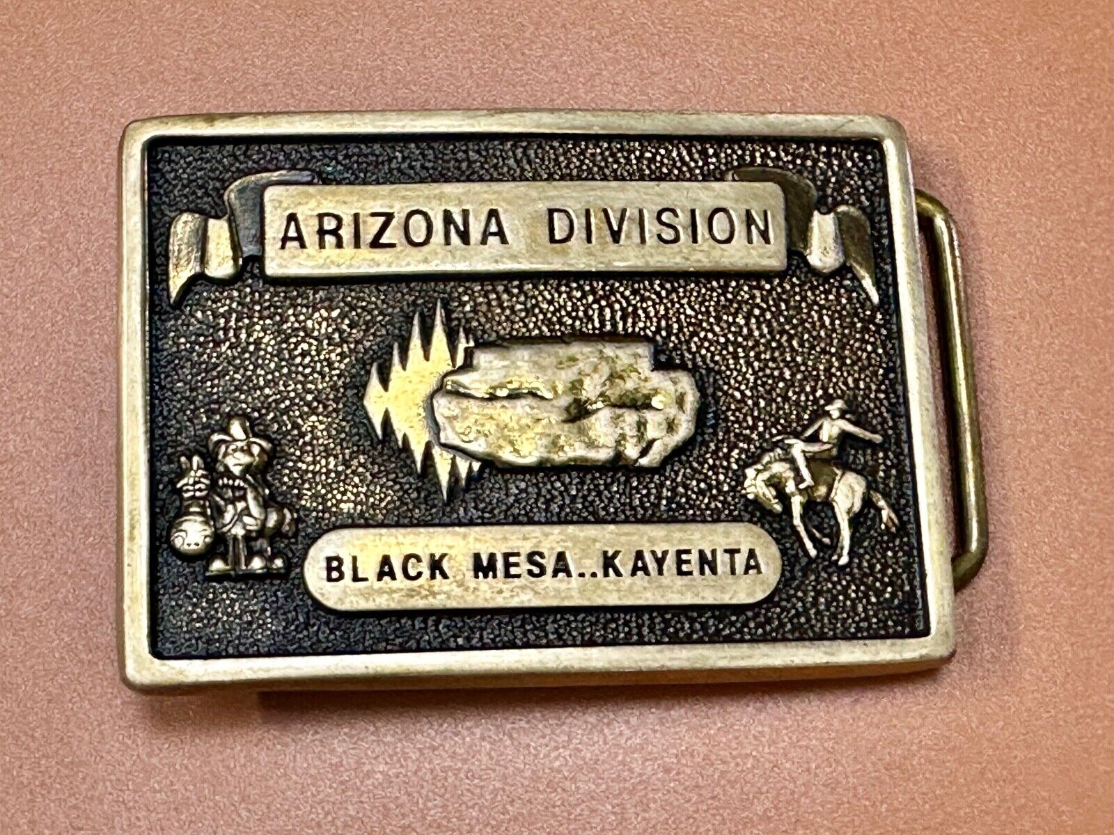 Arizona Division Black Mesa Keyenta Vintage Solid Brass BTS  belt buckle
