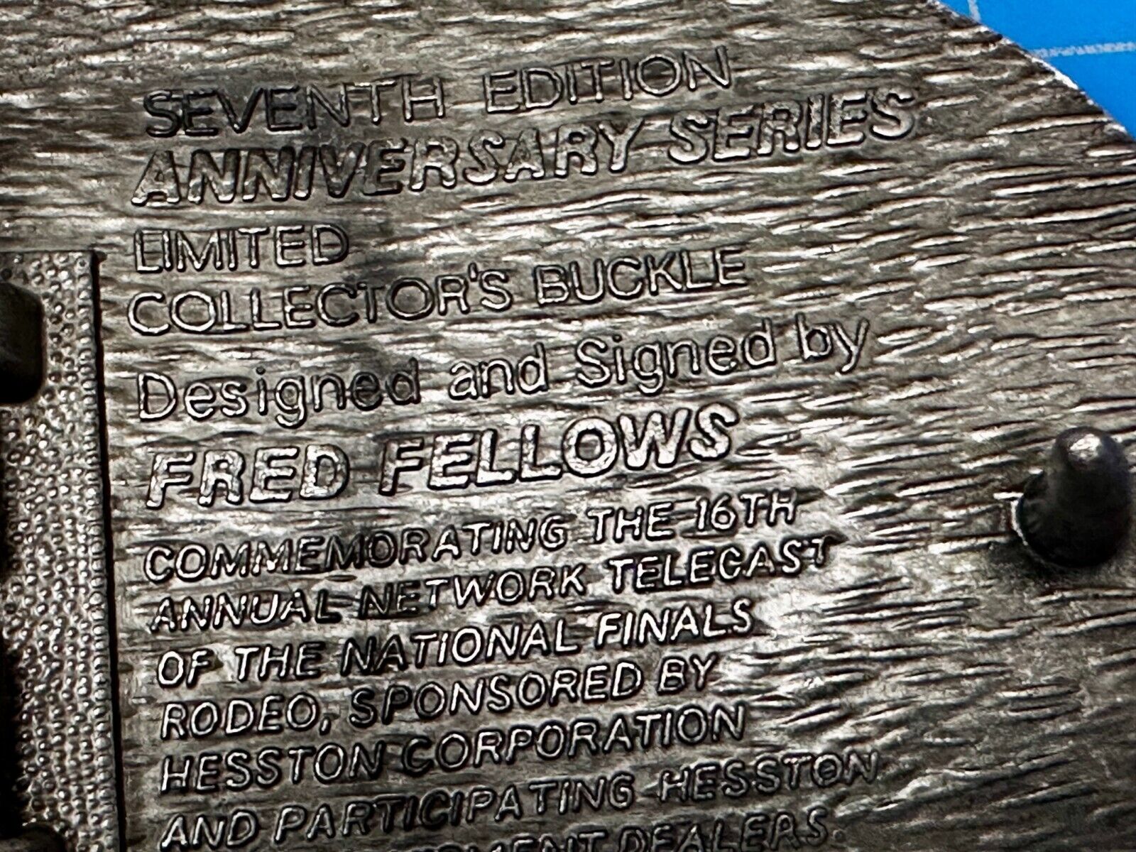 1989 ADM Hesston NFR National Finals Rodeo Cowboys Western Belt Buckle
