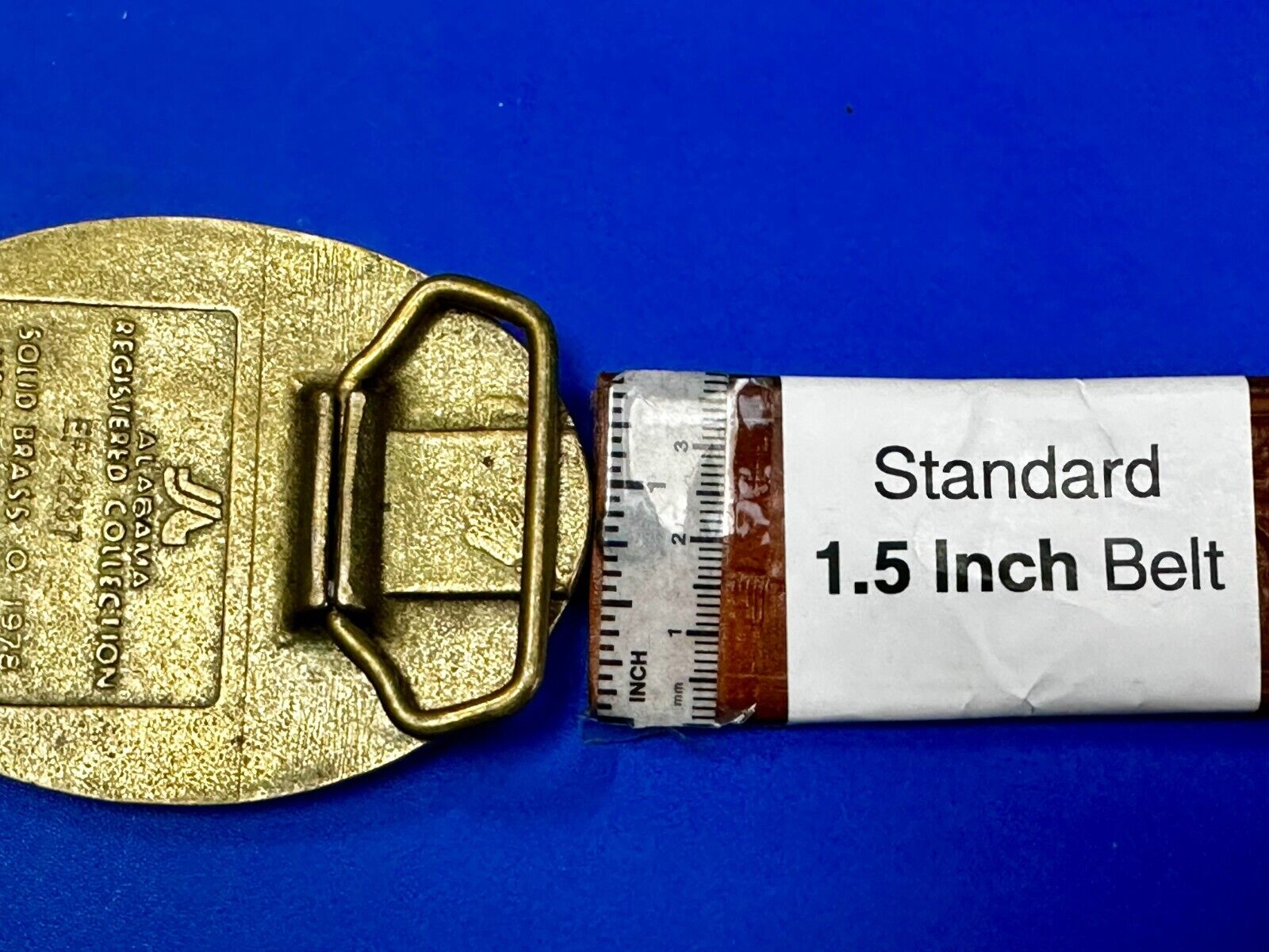 Alabama State Al Statehood Montgomery University Solid Brass 1978 Belt Buckle