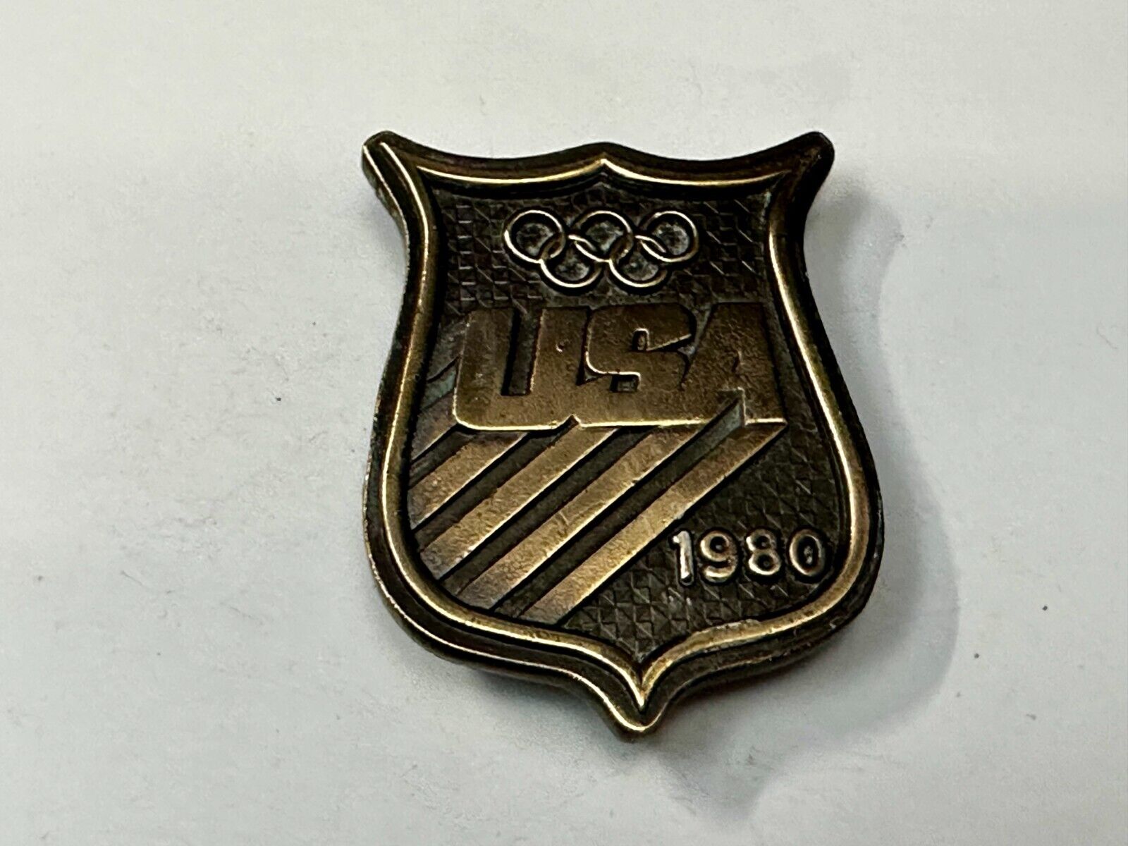 1980 USA Olympic Committee Bergamot Brass Works Vintage Belt Buckle Paul Rollins