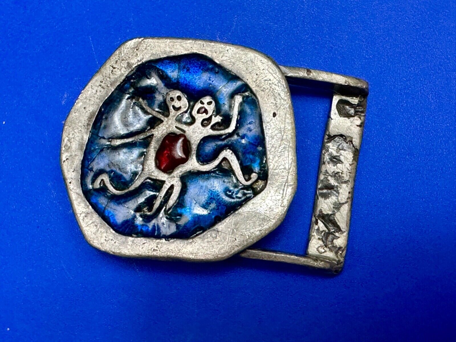 two southwestern vibe - ghosts / couple in love interesting colored belt buckle