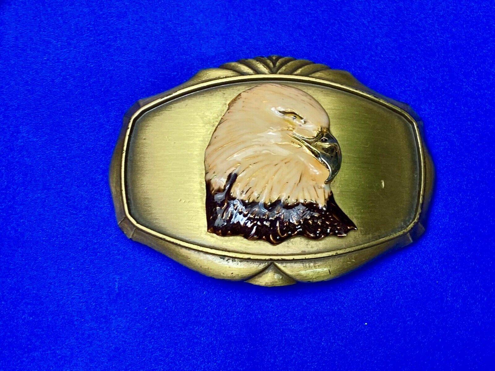 Vintage 1978 American Usa Bald Eagle Commemorative Belt Buckle By Raintree