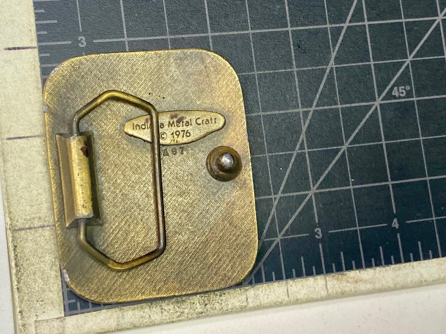 Vintage 1976  Freshwater Fishing- Jumping Bass On Hook Belt Buckle  Perfect Gift