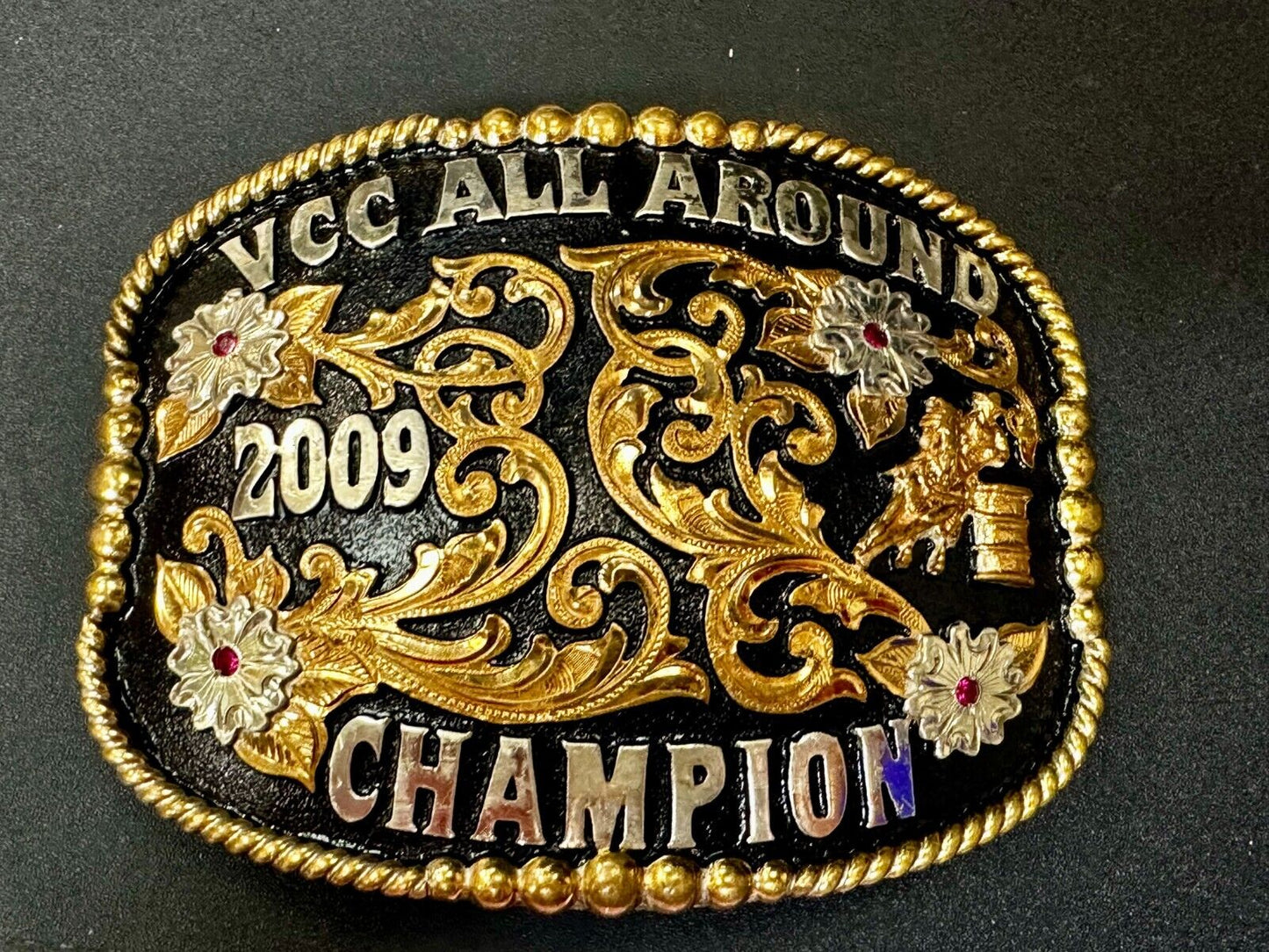 VCC All Around Champion 2009 Rodeo Trophy Belt Buckle by Cut Above Andy Andrews