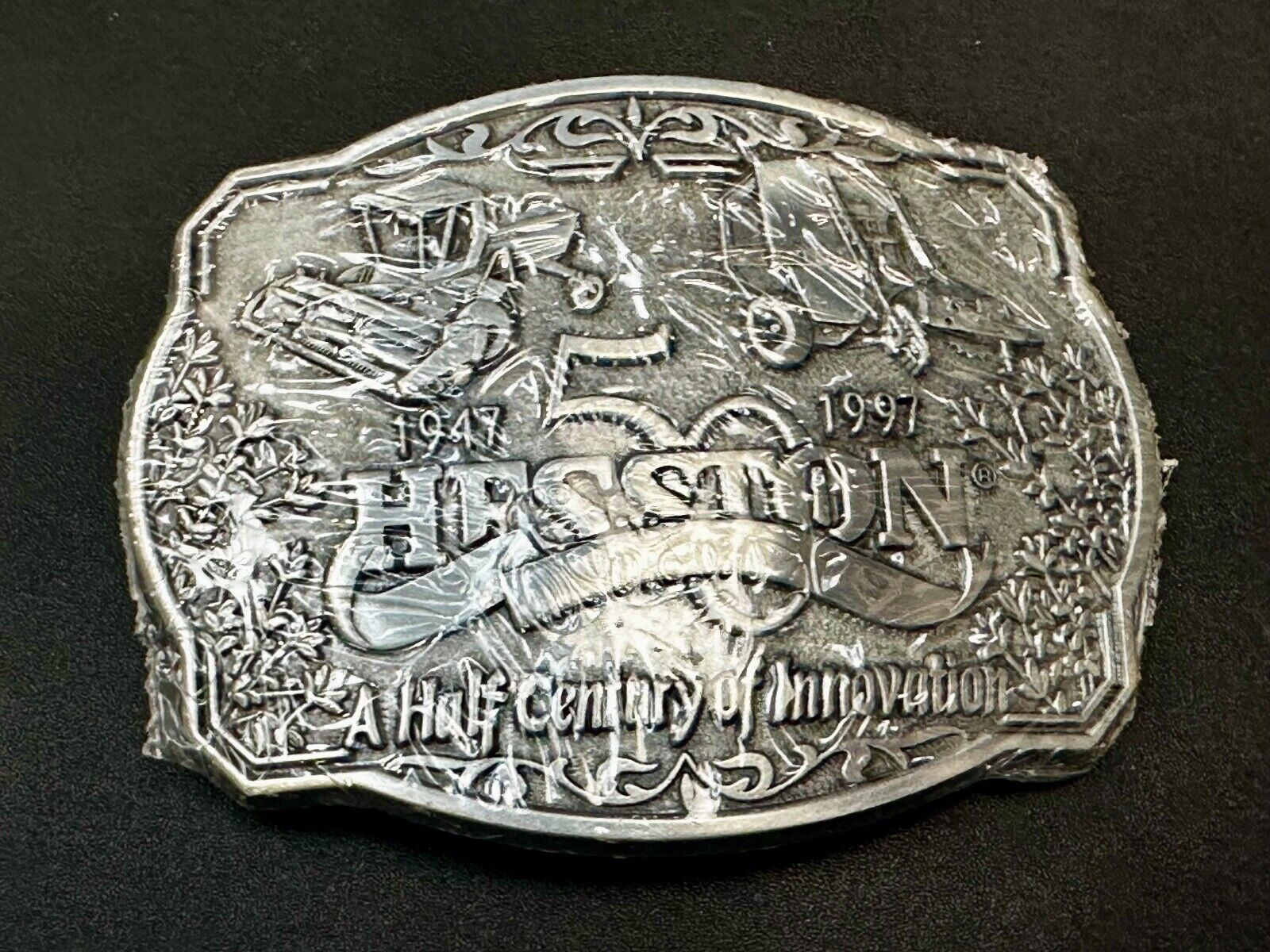 1997 ADM NATIONAL FINALS RODEO ADULT  NFR NOS 50 YEAR ANNIVERSARY BELT BUCKLE