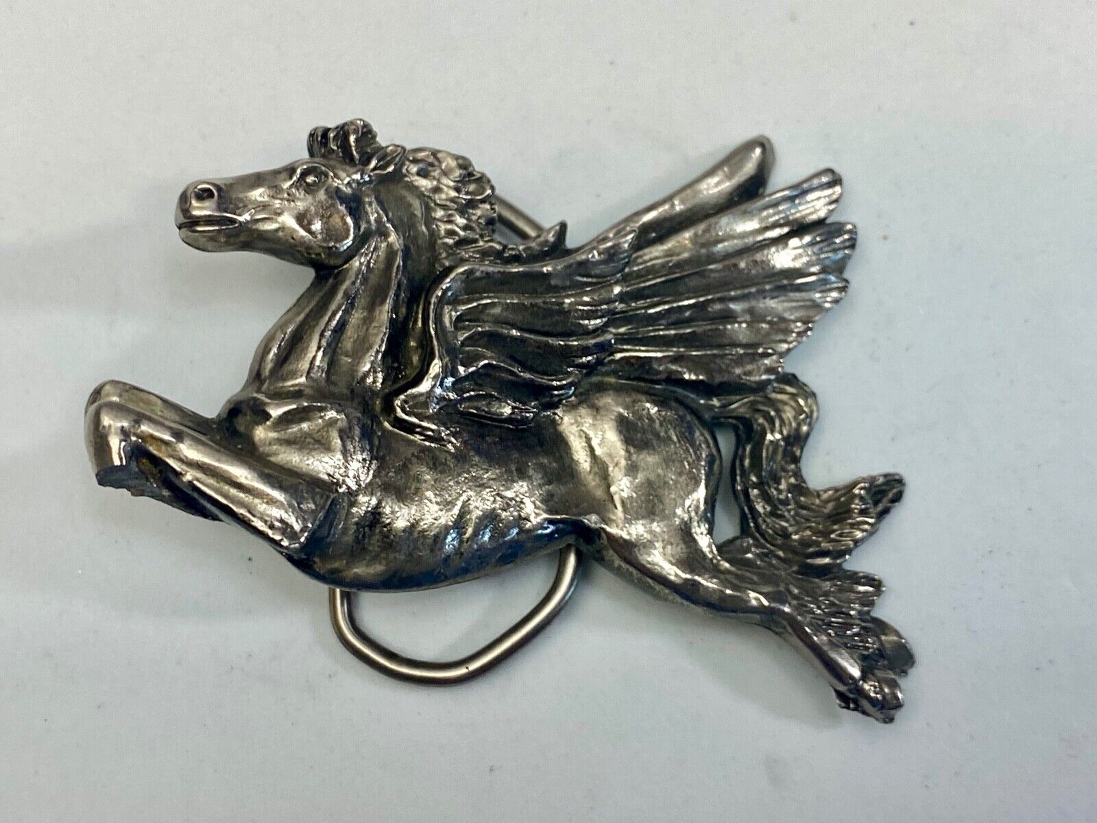 Vintage 1981 Flying Horse Chicago Pegasus Great America Belt Buckle Co 
