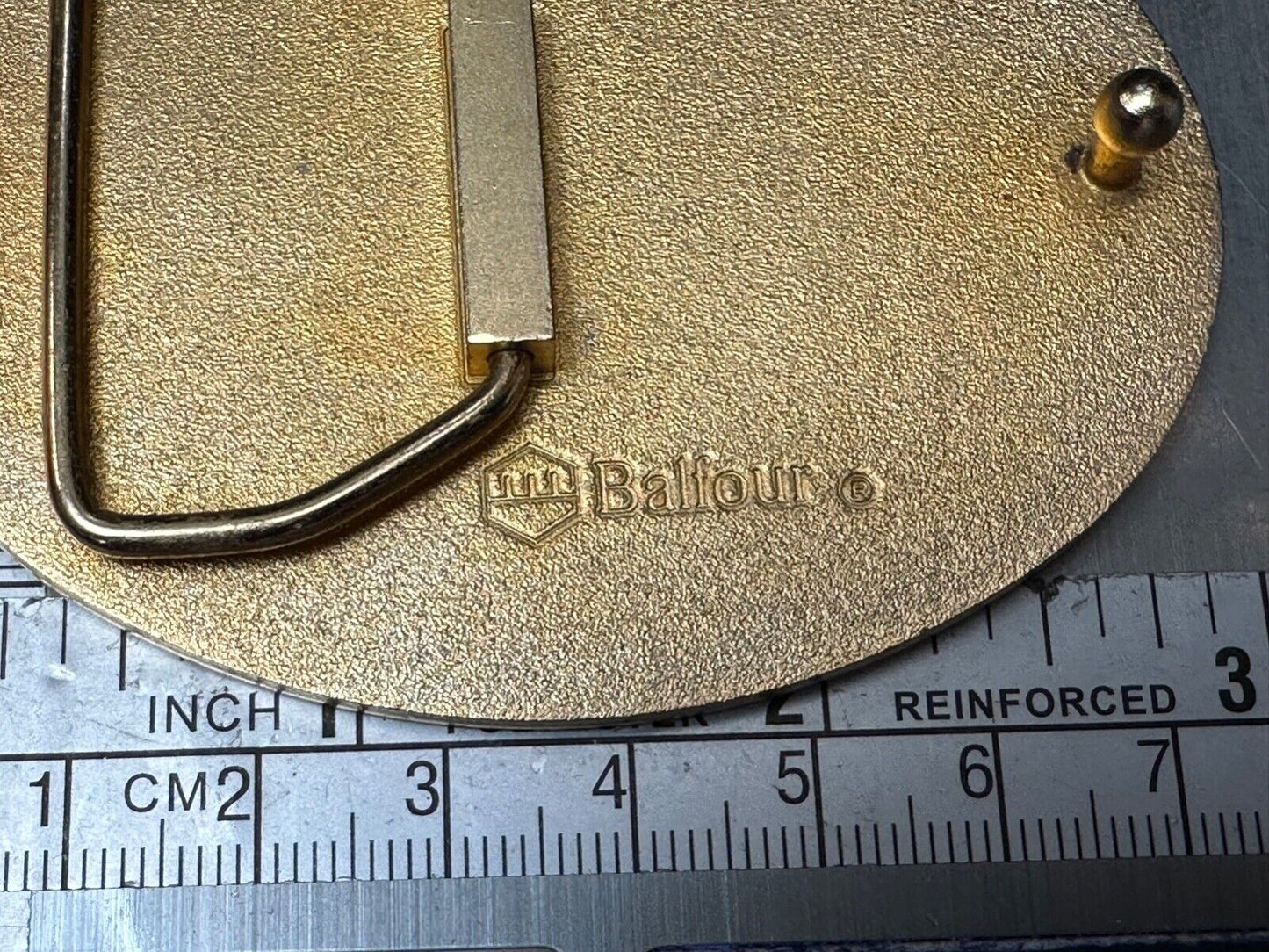 80's Texas  - capitol county mutual - Fire Insurance Company Balfour belt buckle